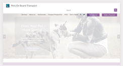 Desktop Screenshot of petsonboardtransport.com